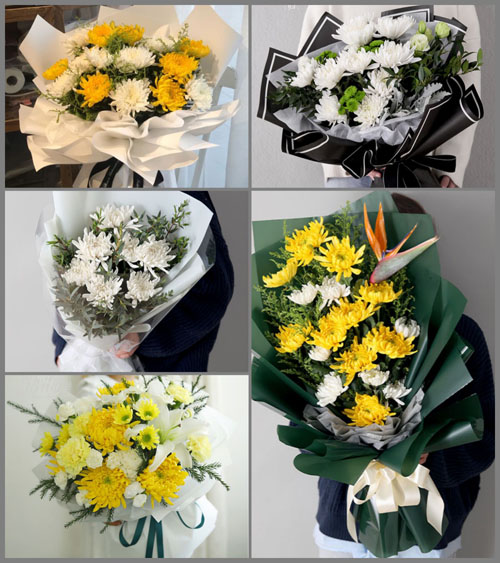 江西上饶德兴市银城街道白事花束代送